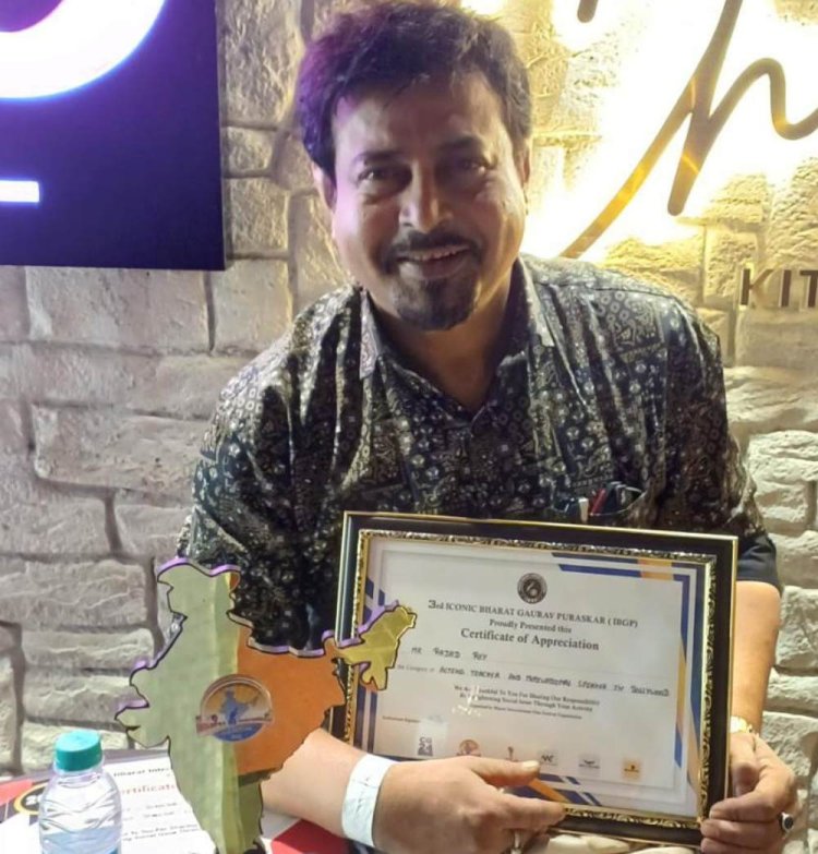 Bharat Gaurav Award 2023 to Rajat Roy in the field of Acting and motivation teacher.